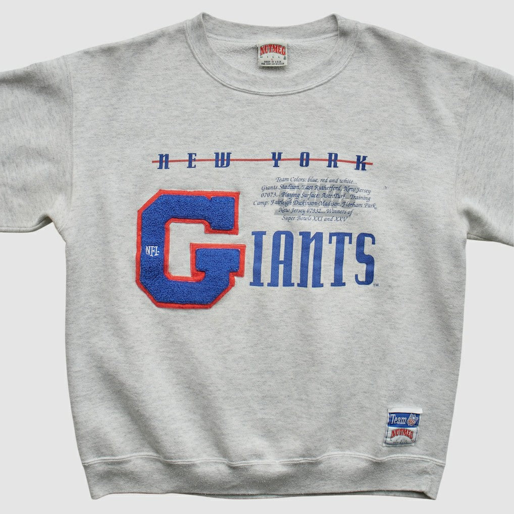 New York Giants Nutmeg Mills 90s Sweatshirt - Heather Gray Vintage - Fanatics