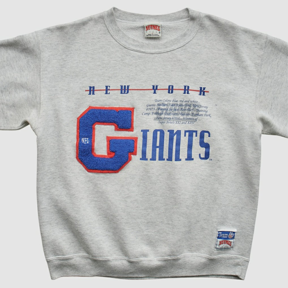 New York Giants Nutmeg Mills 90s Sweatshirt - Heather Gray Vintage - Fanatics