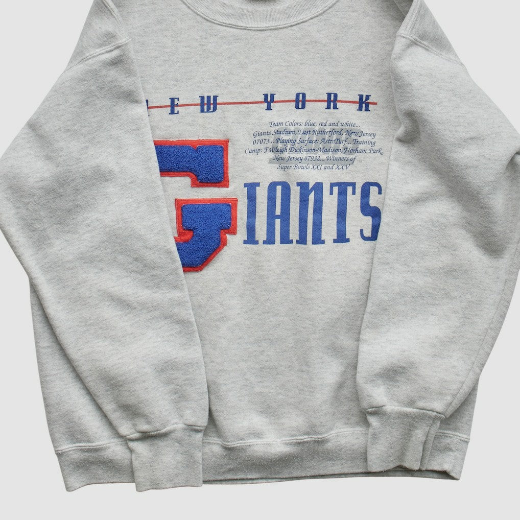 New York Giants Nutmeg Mills 90s Sweatshirt - Heather Gray Vintage - Fanatics