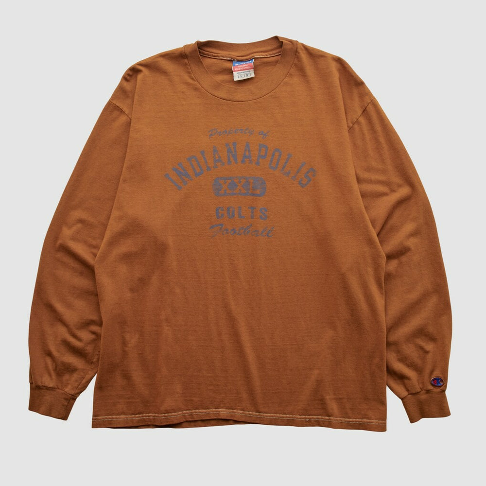 Indianapolis Colts Champion 2000s Long Sleeve T-shirt - Clay Vintage - Fanatics