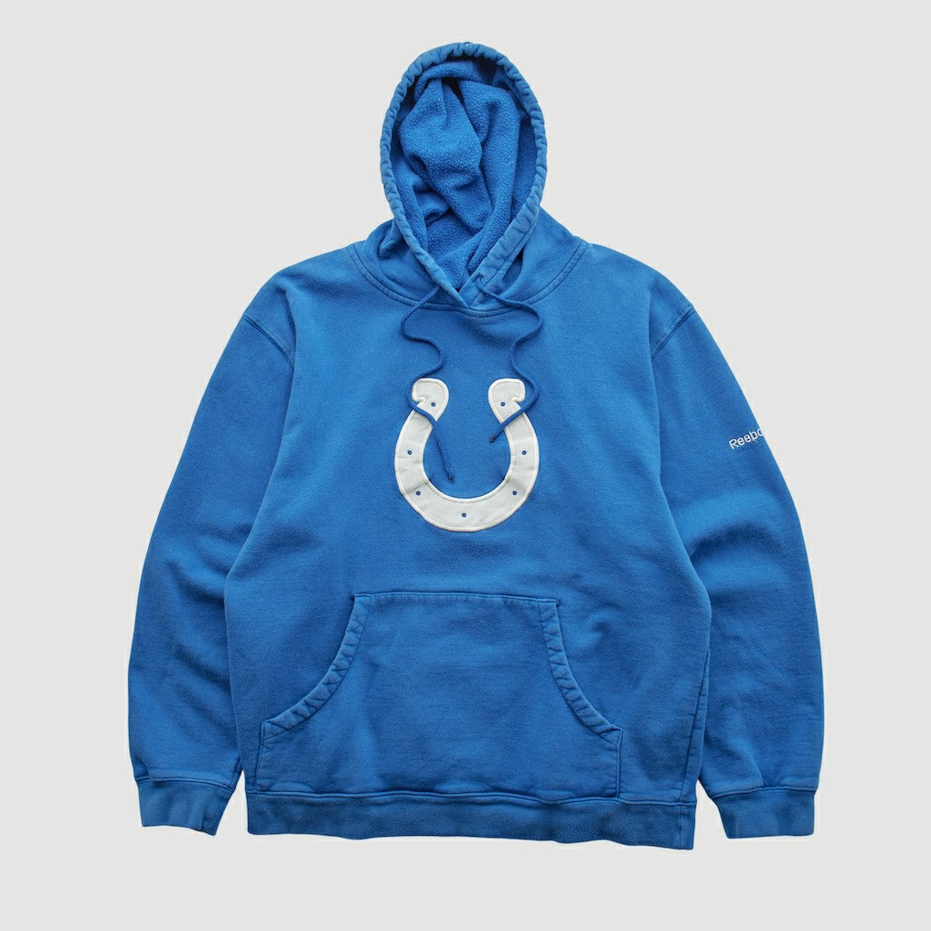 Indianapolis Colts Reebok 2000s Hooded Pullover Sweatshirt - Blue Vintage - Fanatics