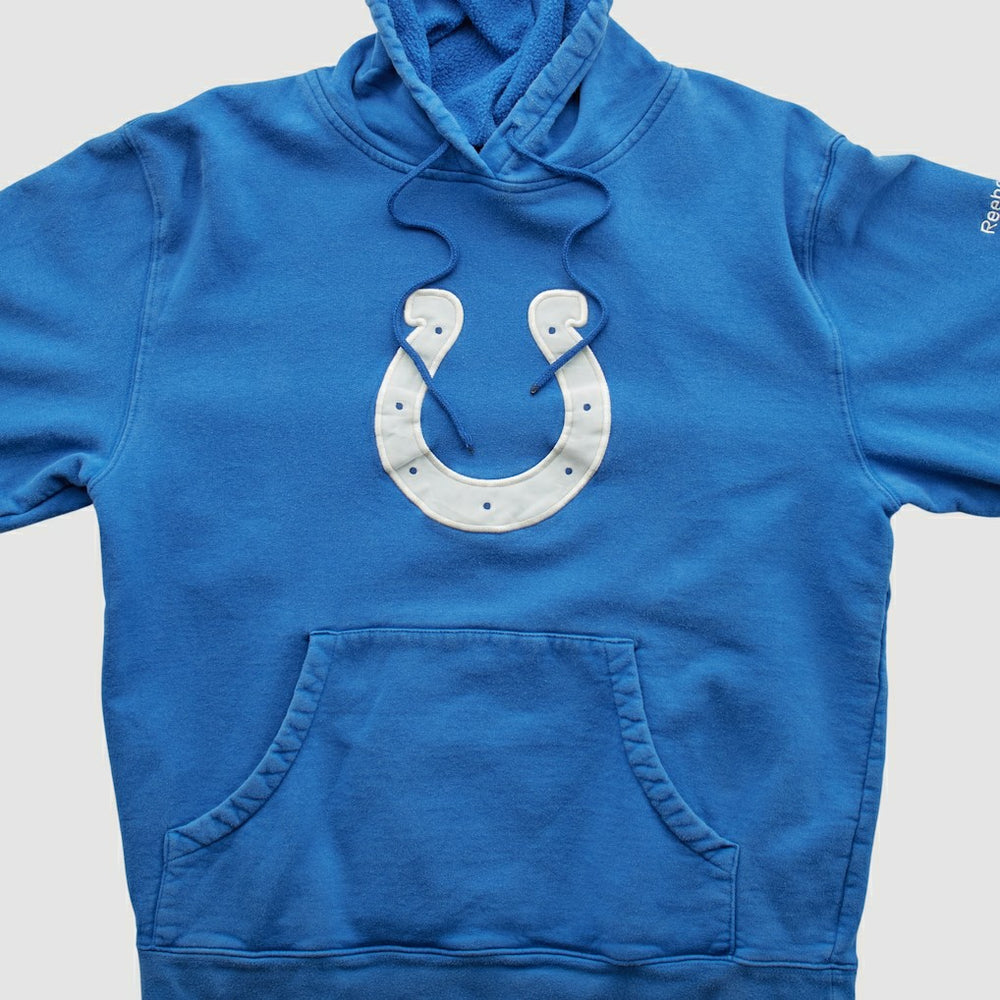 Indianapolis Colts Reebok 2000s Hooded Pullover Sweatshirt - Blue Vintage - Fanatics