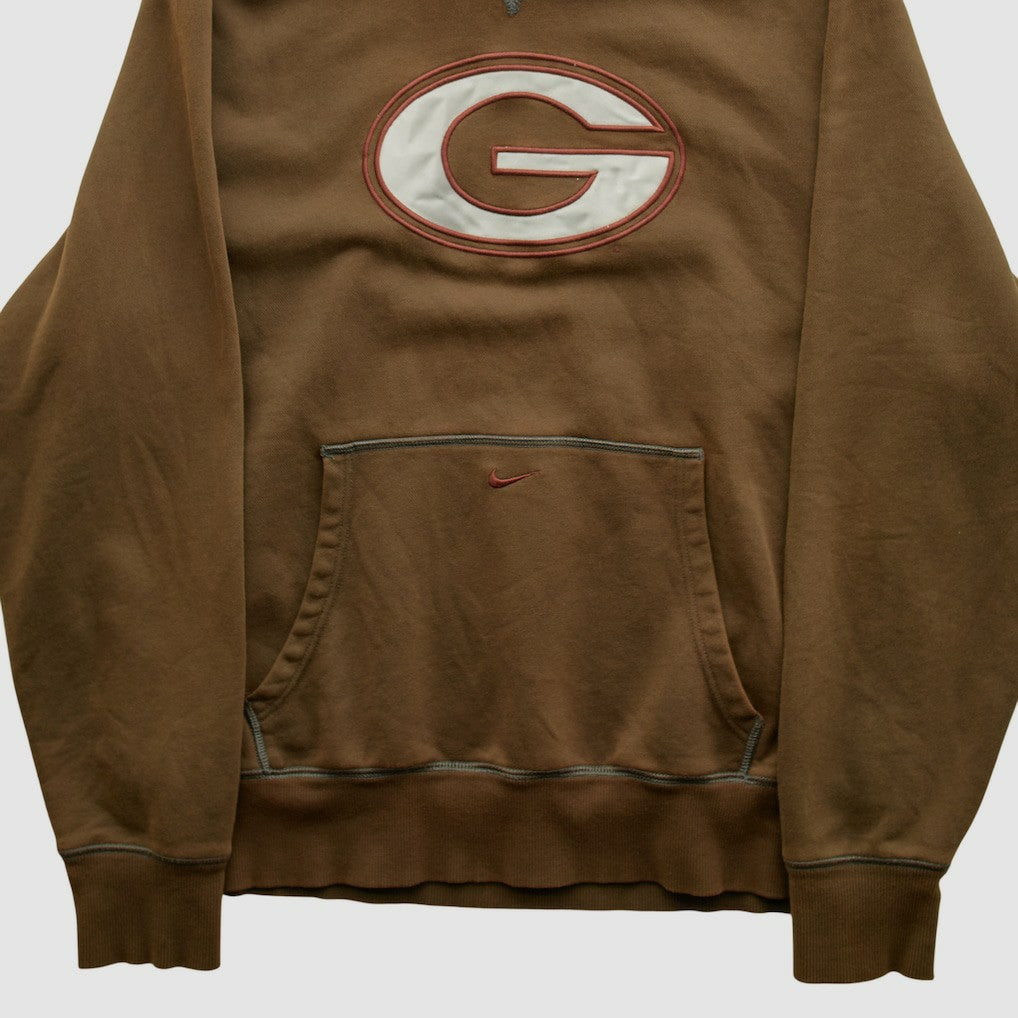 Green Bay Packers 2000s Hooded Pullover Sweatshirt - Brown Vintage - Fanatics