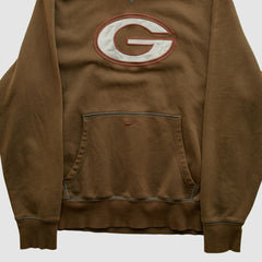 Green Bay Packers 2000s Hooded Pullover Sweatshirt - Brown Vintage - Fanatics
