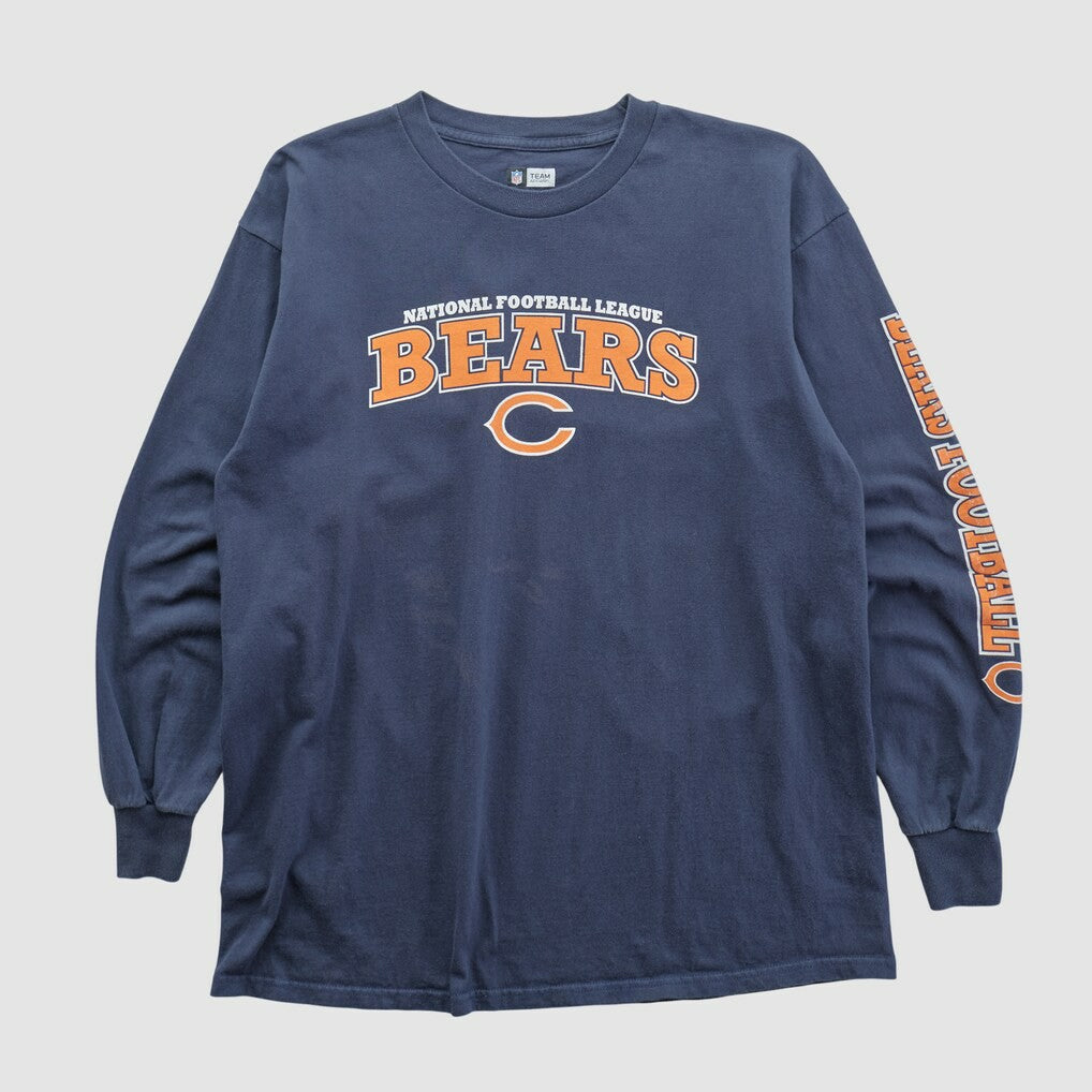 Chicago Bears NFL 2010s Long Sleeve T-shirt - Navy Vintage - Fanatics