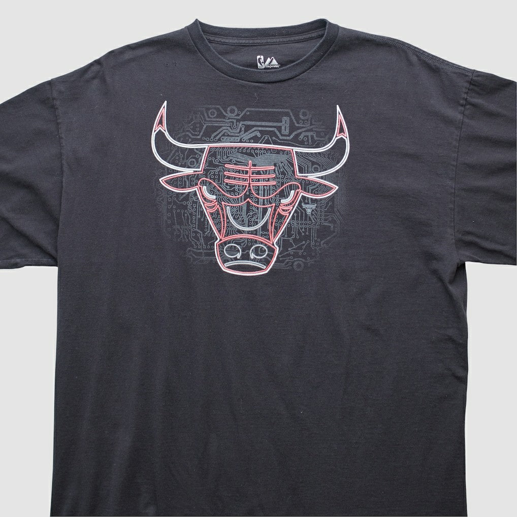 Vintage Chicago Bulls Majestic 2000s T-shirt Black
