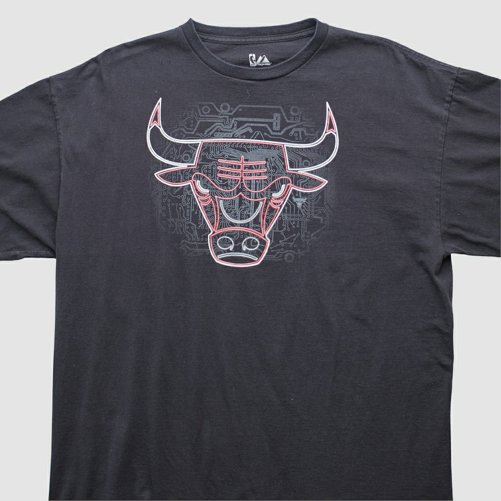 Vintage Chicago Bulls Majestic 2000s T-shirt Black