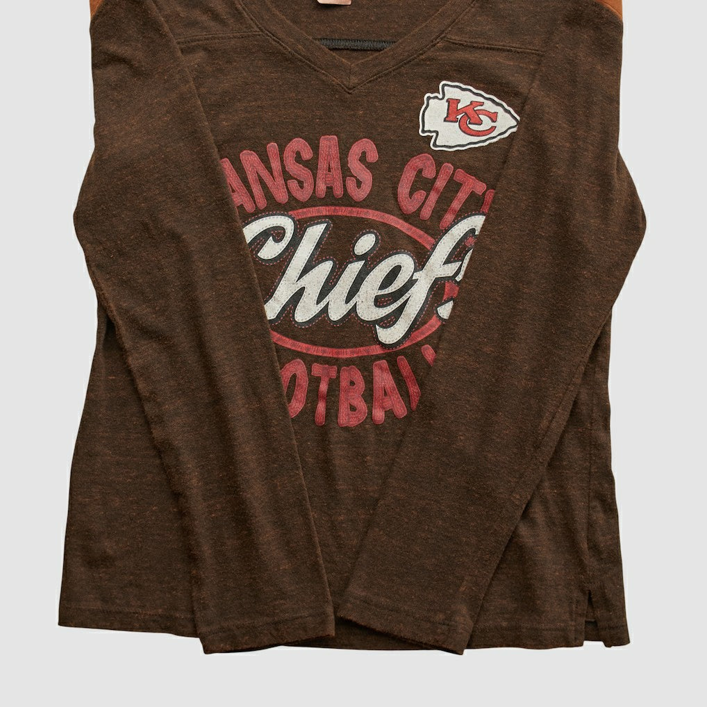 Kansas City Chiefs NFL 2010s Long Sleeve T-shirt - Brown Vintage - Fanatics