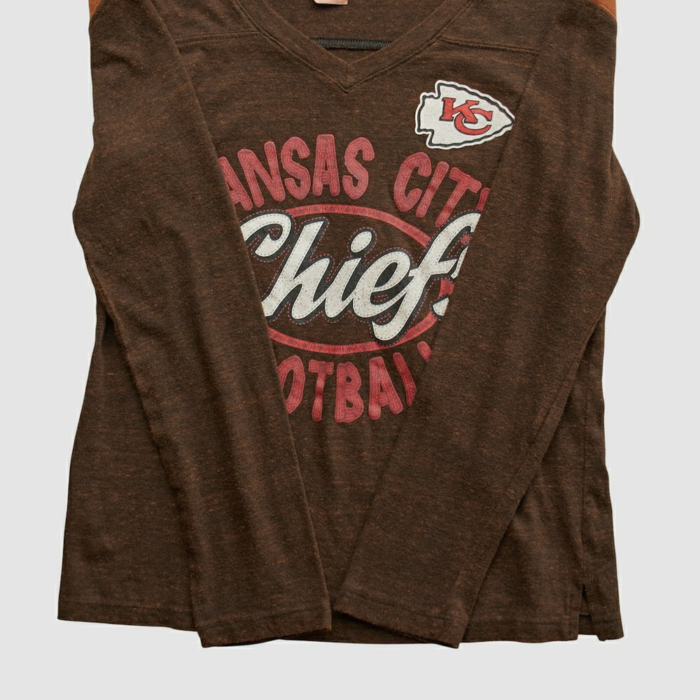 Kansas City Chiefs NFL 2010s Long Sleeve T-shirt - Brown Vintage - Fanatics