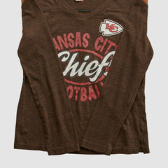 Kansas City Chiefs NFL 2010s Long Sleeve T-shirt - Brown Vintage - Fanatics