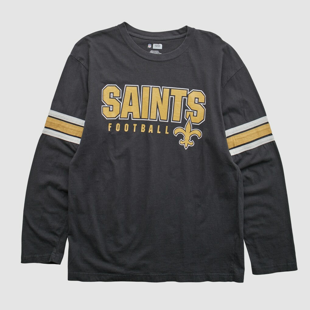 New Orleans Saints NFL 2010s Long Sleeve T-shirt - Black Vintage - Fanatics