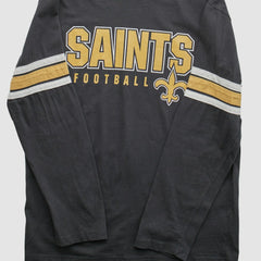 New Orleans Saints NFL 2010s Long Sleeve T-shirt - Black Vintage - Fanatics