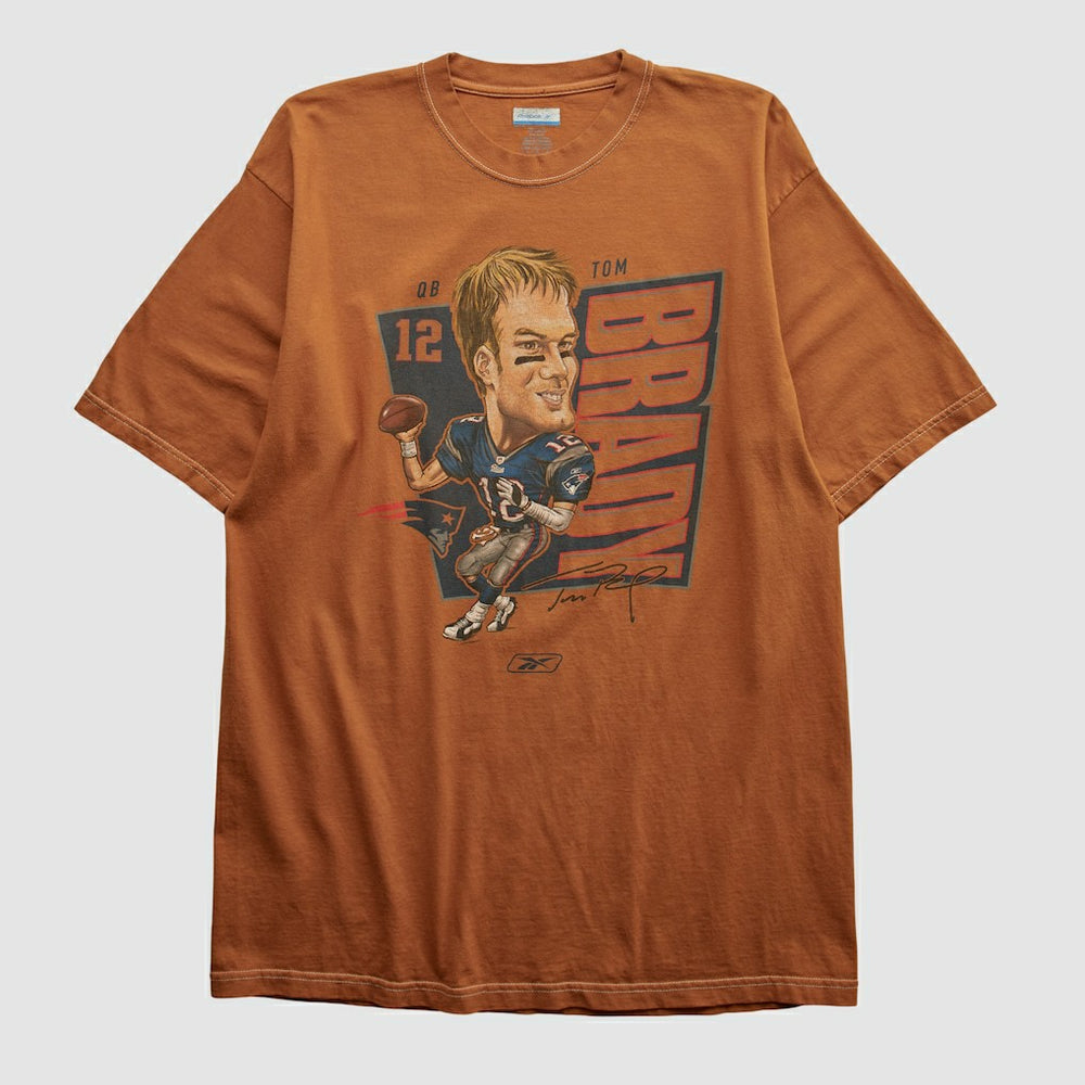 Tom Brady Reebok 2000s T-shirt - Orange Vintage - Fanatics