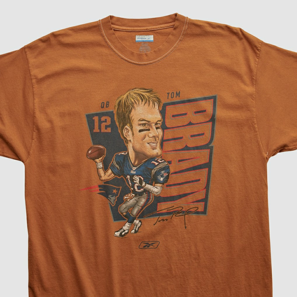 Tom Brady Reebok 2000s T-shirt - Orange Vintage - Fanatics