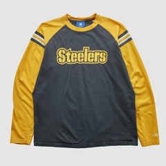 Pittsburgh Steelers Reebok 2000s Long Sleeve T-shirt - Black Vintage - Fanatics