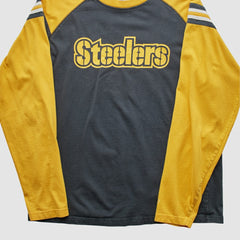 Pittsburgh Steelers Reebok 2000s Long Sleeve T-shirt - Black Vintage - Fanatics