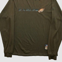Philadelphia Eagles Reebok 2000s Long Sleeve T-shirt - Brown Vintage - Fanatics
