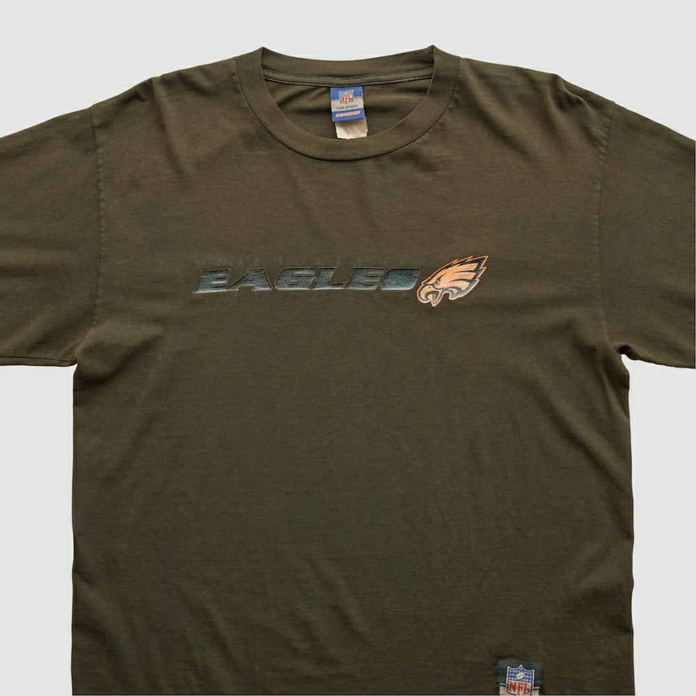 Philadelphia Eagles Reebok 2000s Long Sleeve T-shirt - Brown Vintage - Fanatics