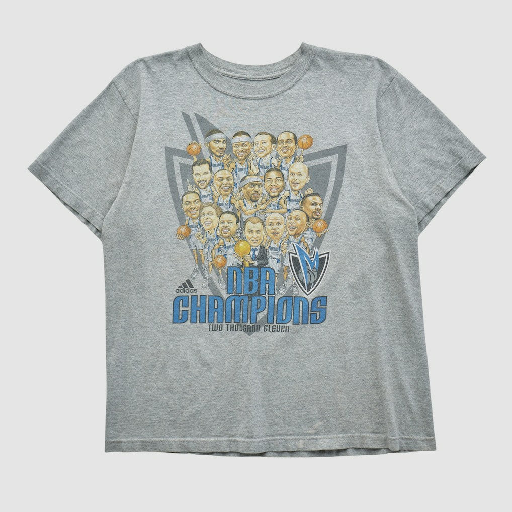 Adidas Dallas Mavericks 2011 T-shirt Heather Gray Vintage