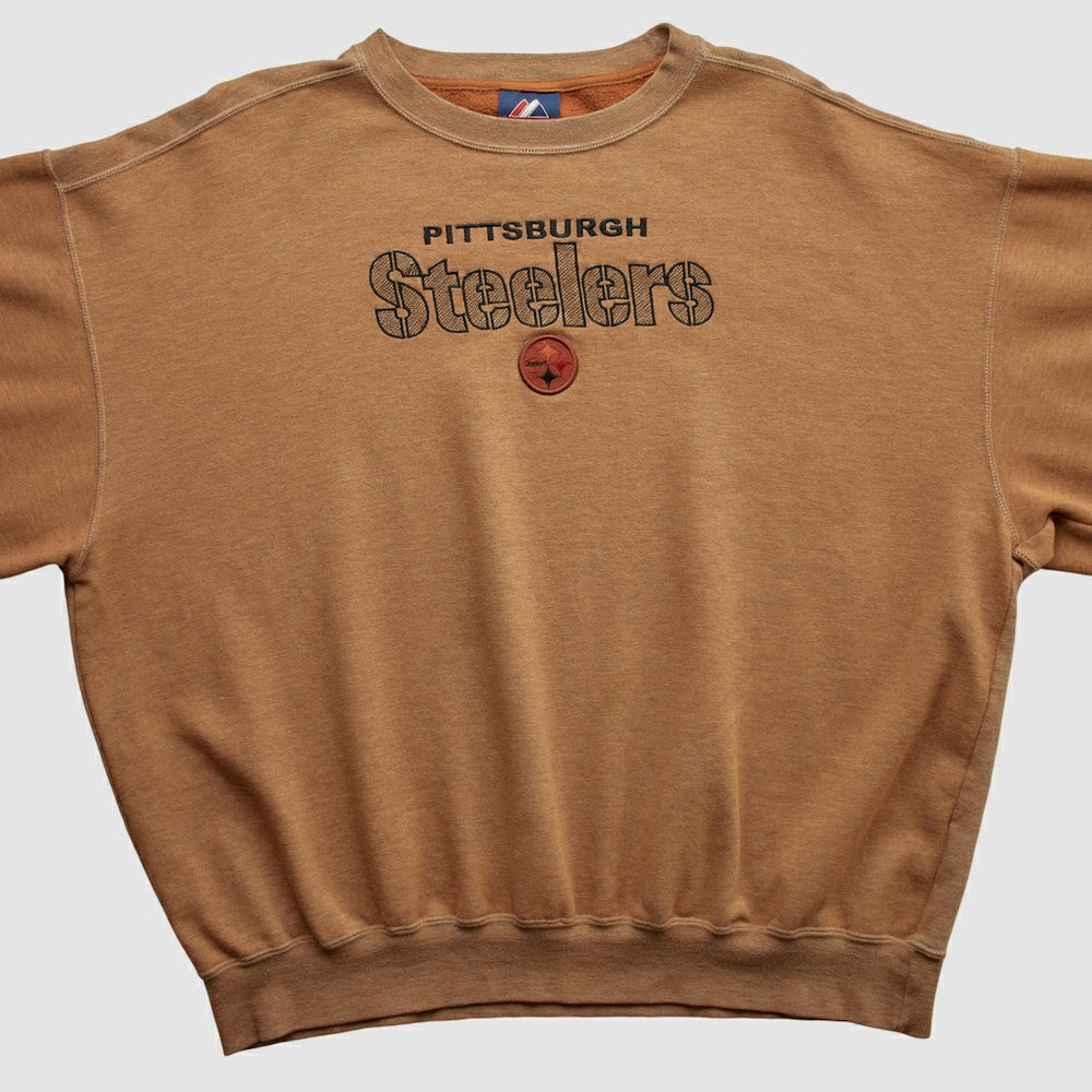 Pittsburgh Steelers Majestic 2000s Pullover Sweatshirt - Clay Vintage - Fanatics