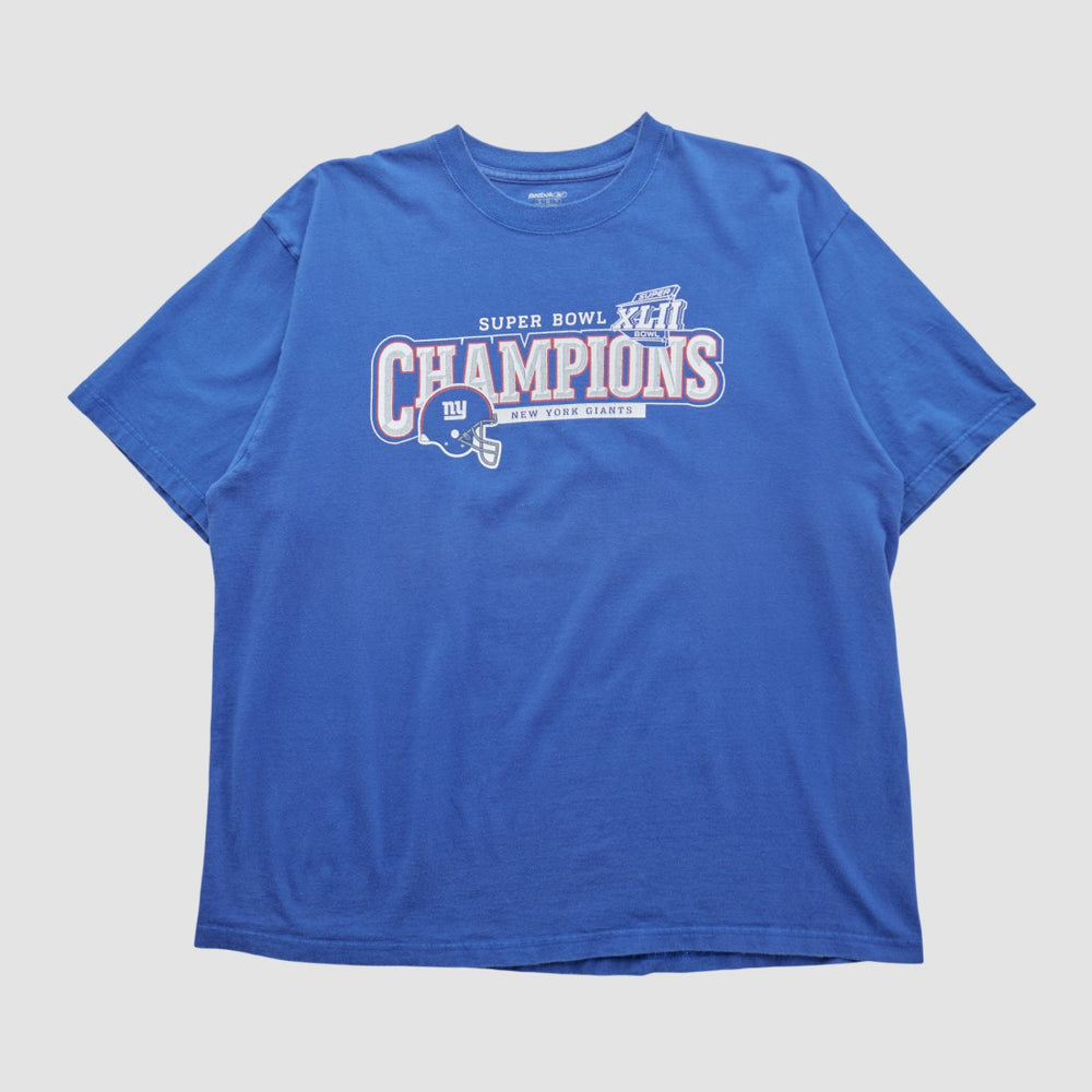 New York Giants Reebok 2008 T-shirt - Blue Vintage - Fanatics