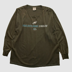 Philadelphia Eagles NFL 2000s Long Sleeve T-shirt - Brown Vintage - Fanatics