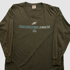 Philadelphia Eagles NFL 2000s Long Sleeve T-shirt - Brown Vintage - Fanatics