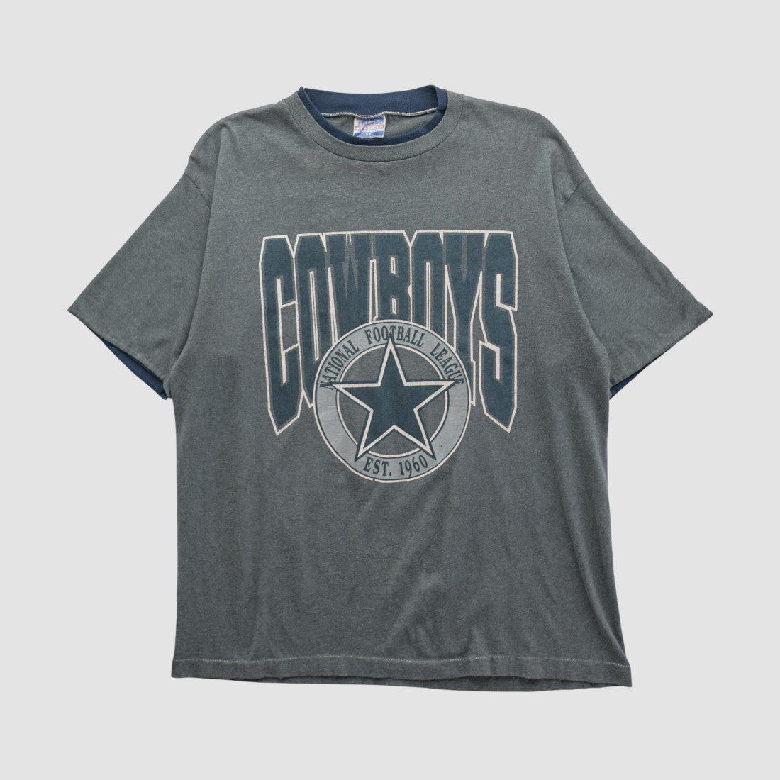 Dallas Cowboys Trench 90s T-shirt - Gray Vintage - Fanatics