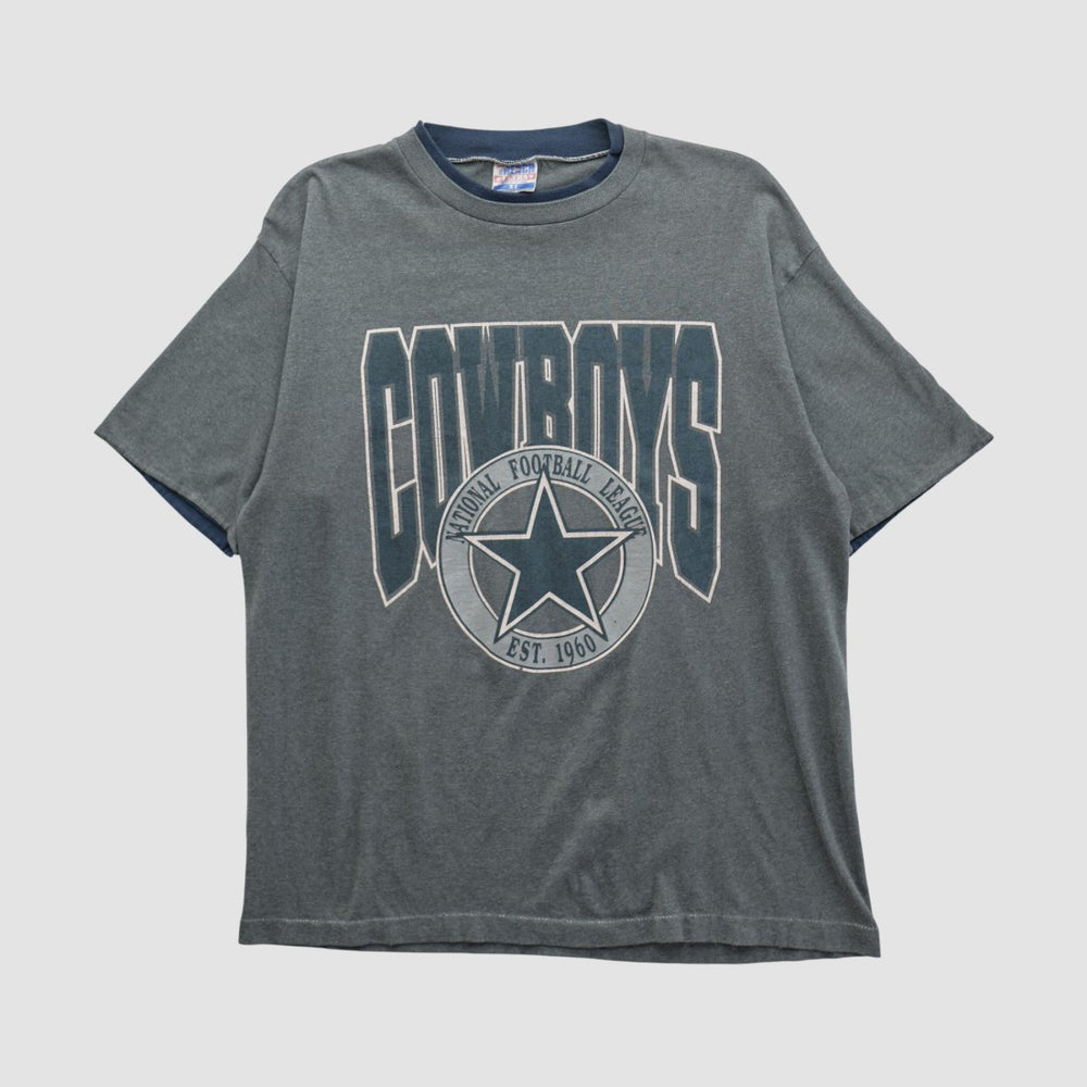 Dallas Cowboys Trench 90s T-shirt - Gray Vintage - Fanatics