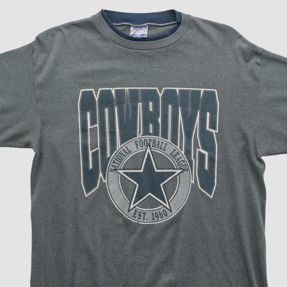 Dallas Cowboys Trench 90s T-shirt - Gray Vintage - Fanatics
