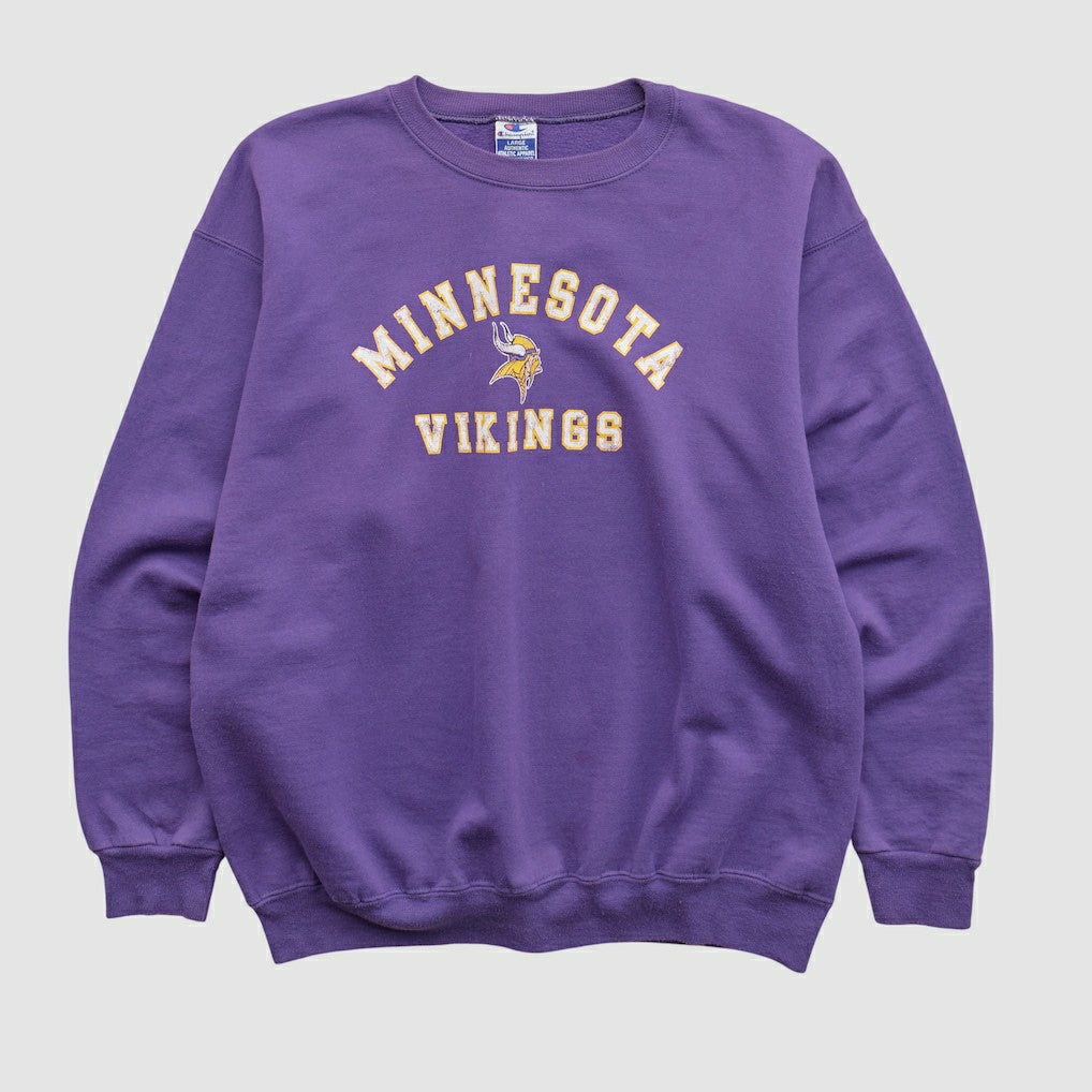 Minnesota Vikings Champion 90s Pullover Sweatshirt - Purple Vintage - Fanatics
