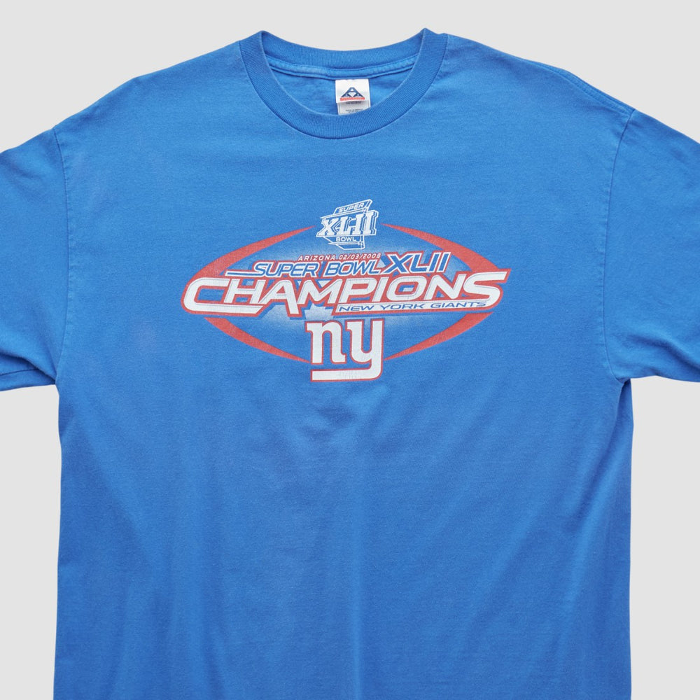 New York Giants Alstyle 2008 T-shirt - Blue Vintage - Fanatics
