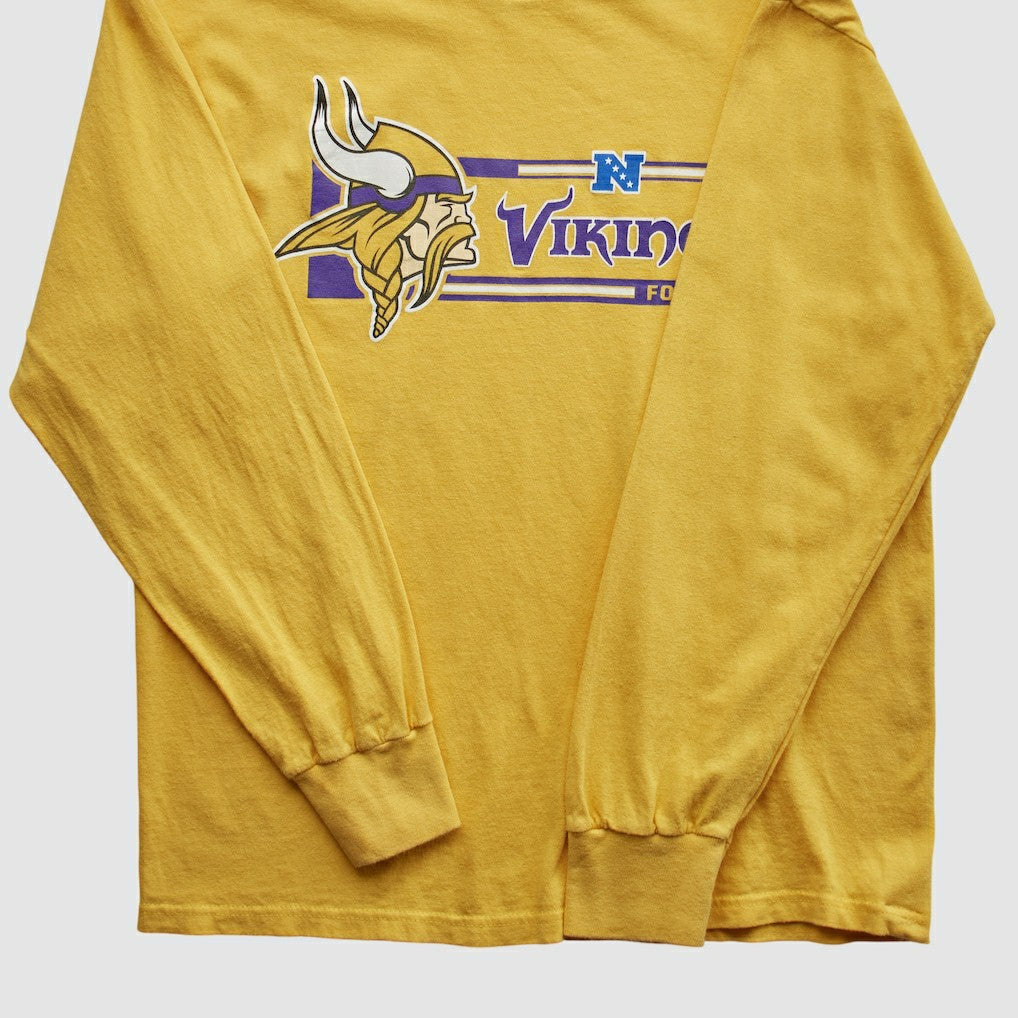 Minnesota Vikings NFL 2010s Long Sleeve T-shirt - Yellow Vintage - Fanatics