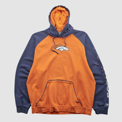 Denver Broncos Reebok 2000s Hooded Pullover Sweatshirt - Orange Vintage - Fanatics