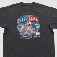 Super Bowl XLII Reebok 2008 T-shirt - Black Vintage - Fanatics