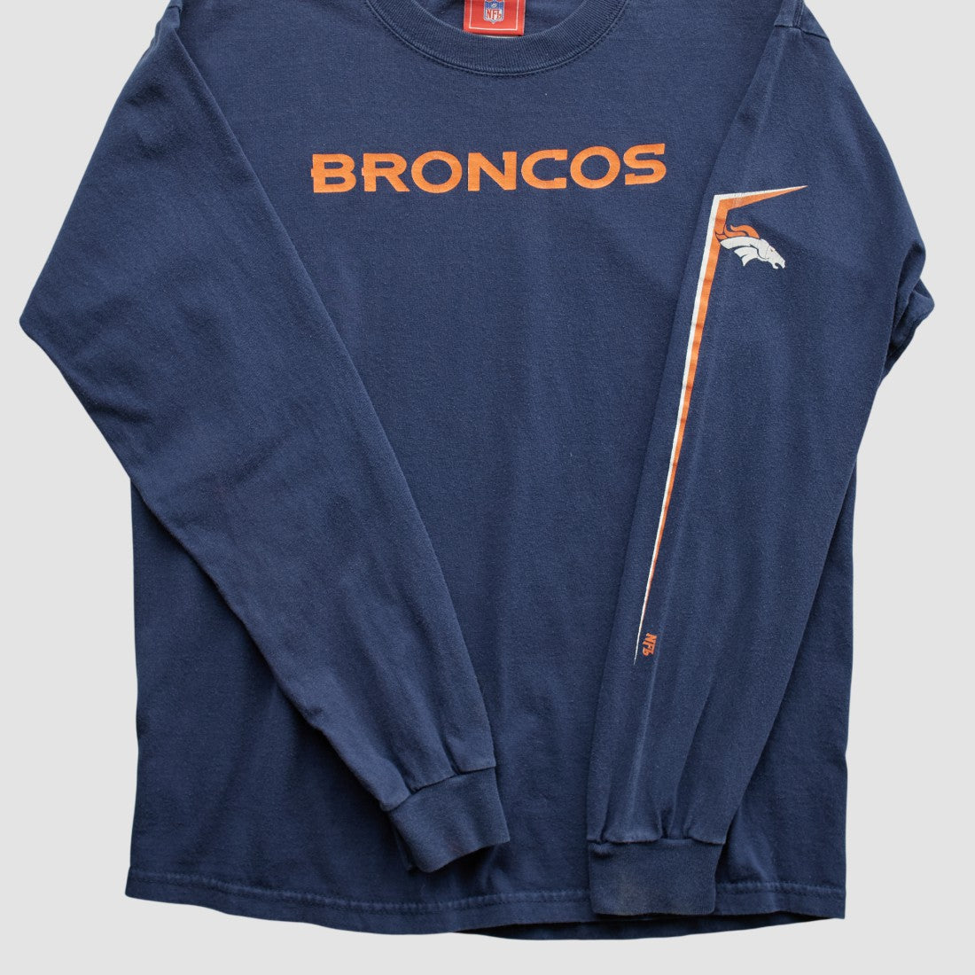 Denver Broncos NFL 2000s Long Sleeve T-shirt - Navy Vintage - Fanatics