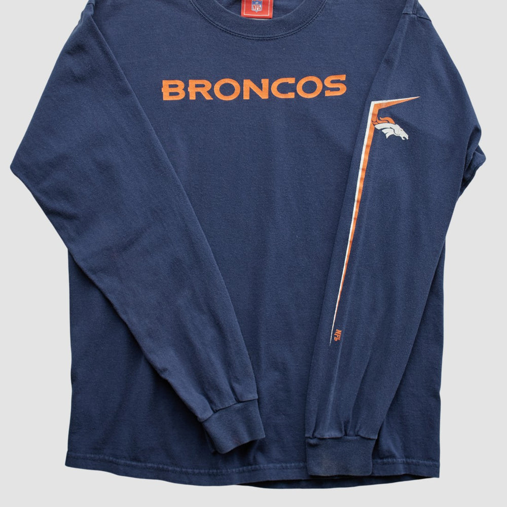 Denver Broncos NFL 2000s Long Sleeve T-shirt - Navy Vintage - Fanatics