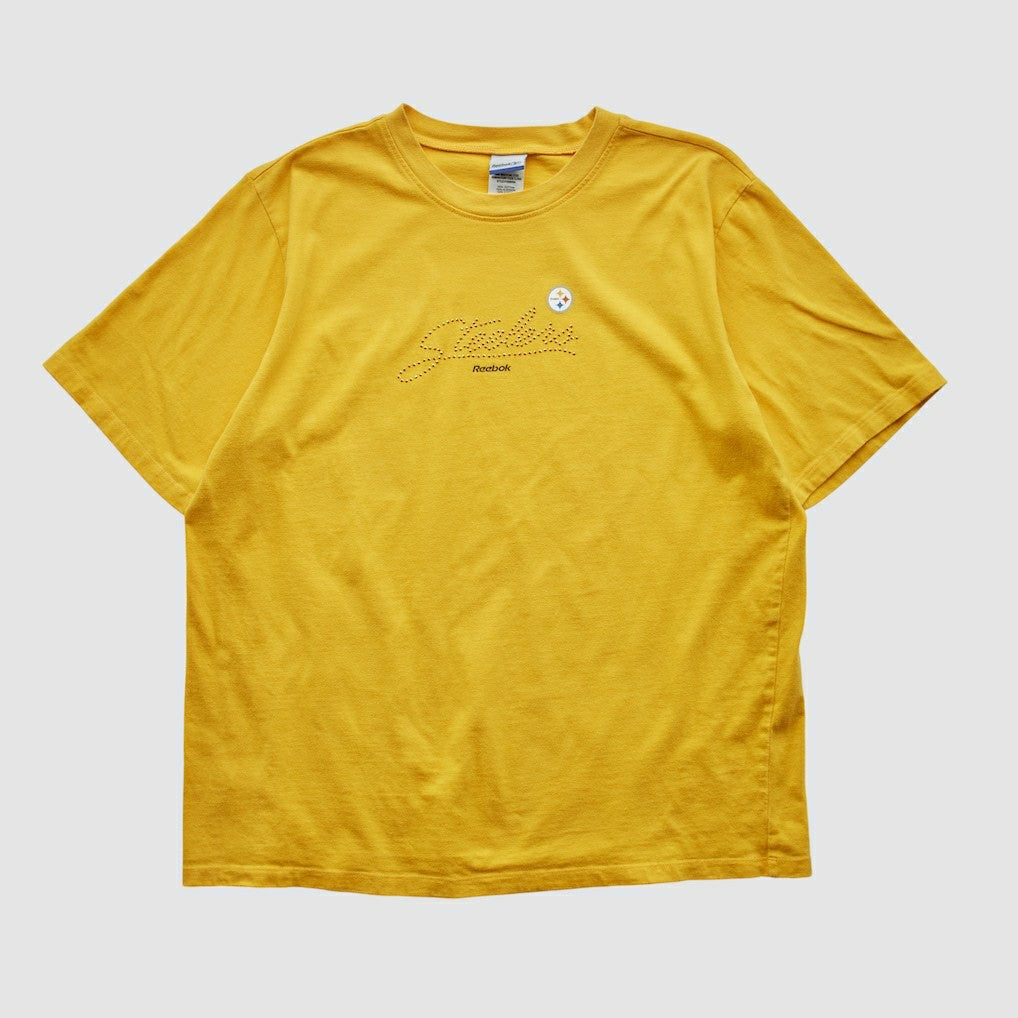 Pittsburgh Steelers Reebok 2000s T-shirt - Yellow Vintage - Fanatics