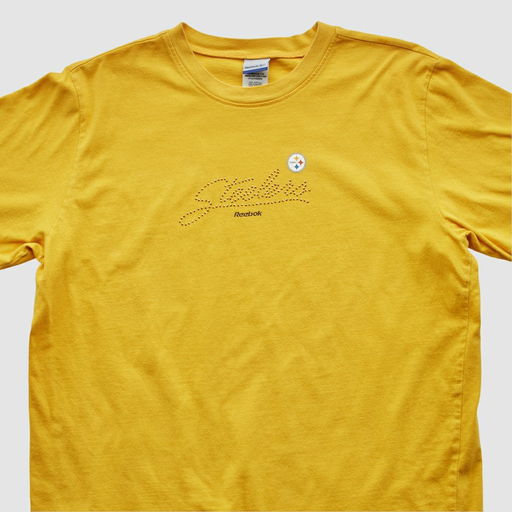 Pittsburgh Steelers Reebok 2000s T-shirt - Yellow Vintage - Fanatics