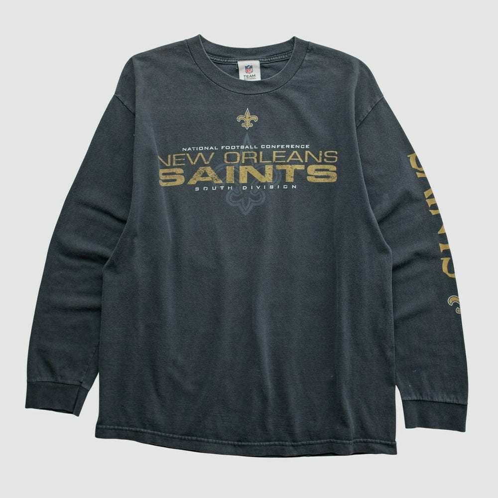 New Orleans Saints NFL 2010s Long Sleeve T-shirt - Black Vintage - Fanatics