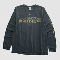 New Orleans Saints NFL 2010s Long Sleeve T-shirt - Black Vintage - Fanatics