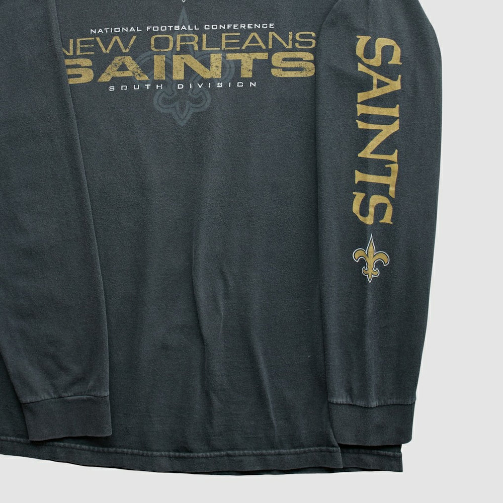 New Orleans Saints NFL 2010s Long Sleeve T-shirt - Black Vintage - Fanatics