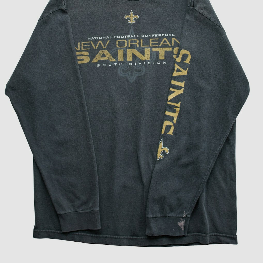 New Orleans Saints NFL 2010s Long Sleeve T-shirt - Black Vintage - Fanatics