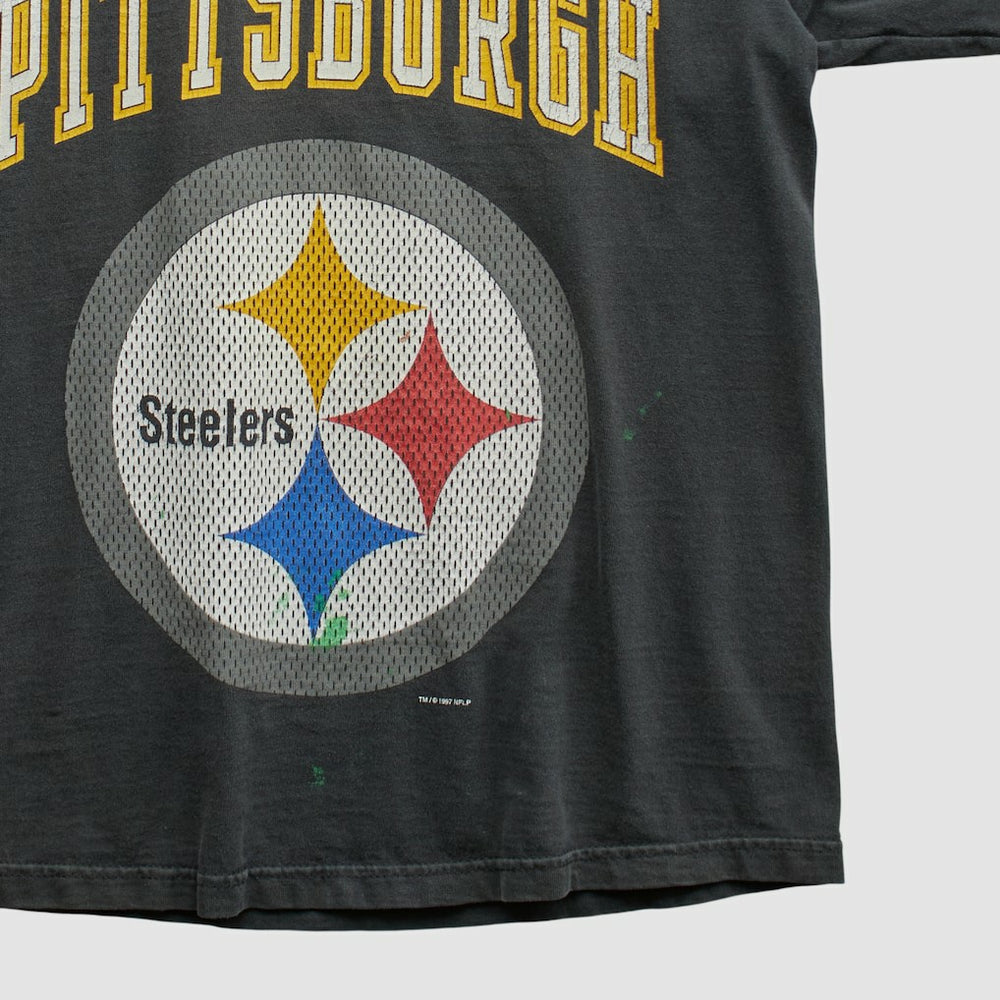 Pittsburgh Steelers Pro Player 90s T-shirt - Black Vintage - Fanatics