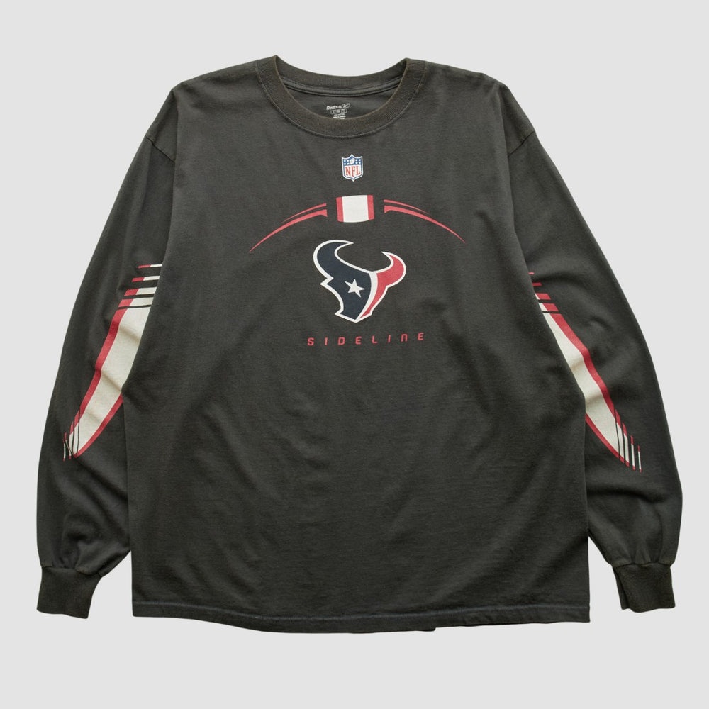 Houston Texans Reebok 2000s Long Sleeve T-shirt - Black Vintage - Fanatics