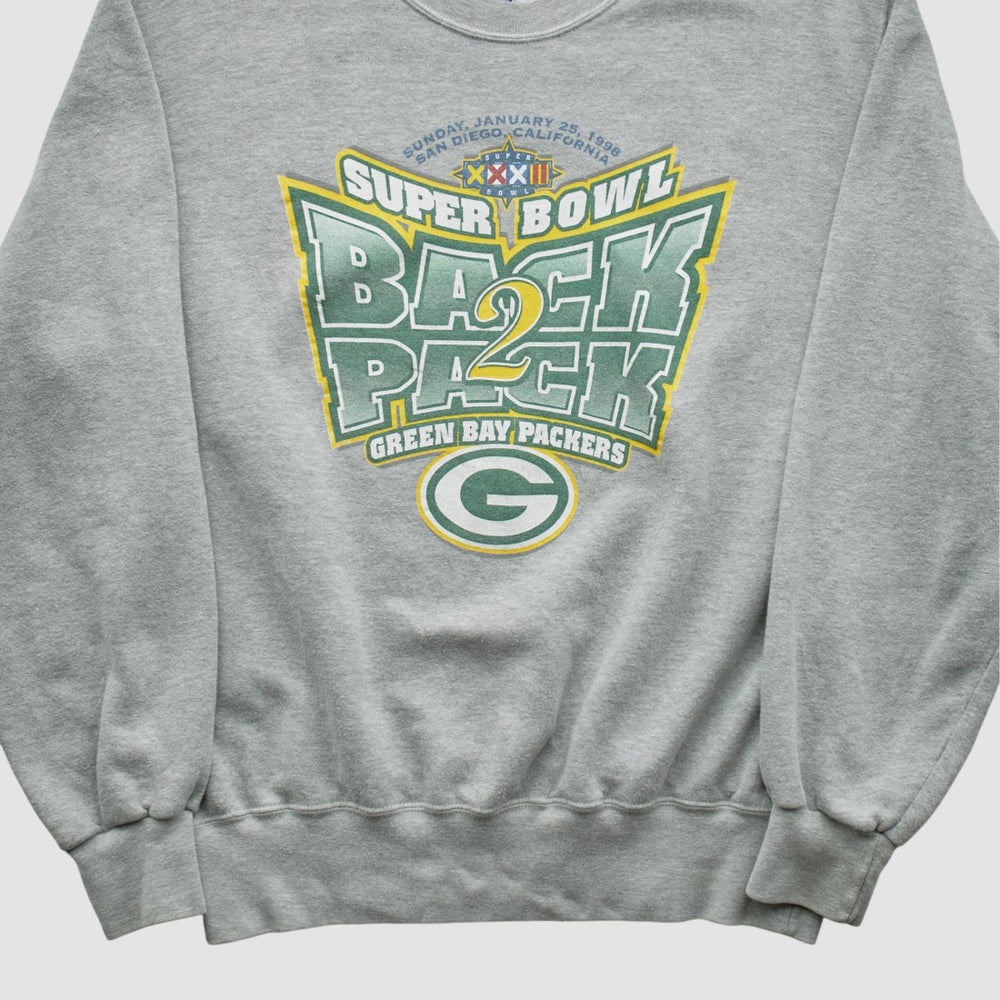 Green Bay Packers Champion 1998 Pullover Sweatshirt - Heather Gray Vintage - Fanatics