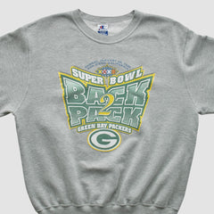 Green Bay Packers Champion 1998 Pullover Sweatshirt - Heather Gray Vintage - Fanatics