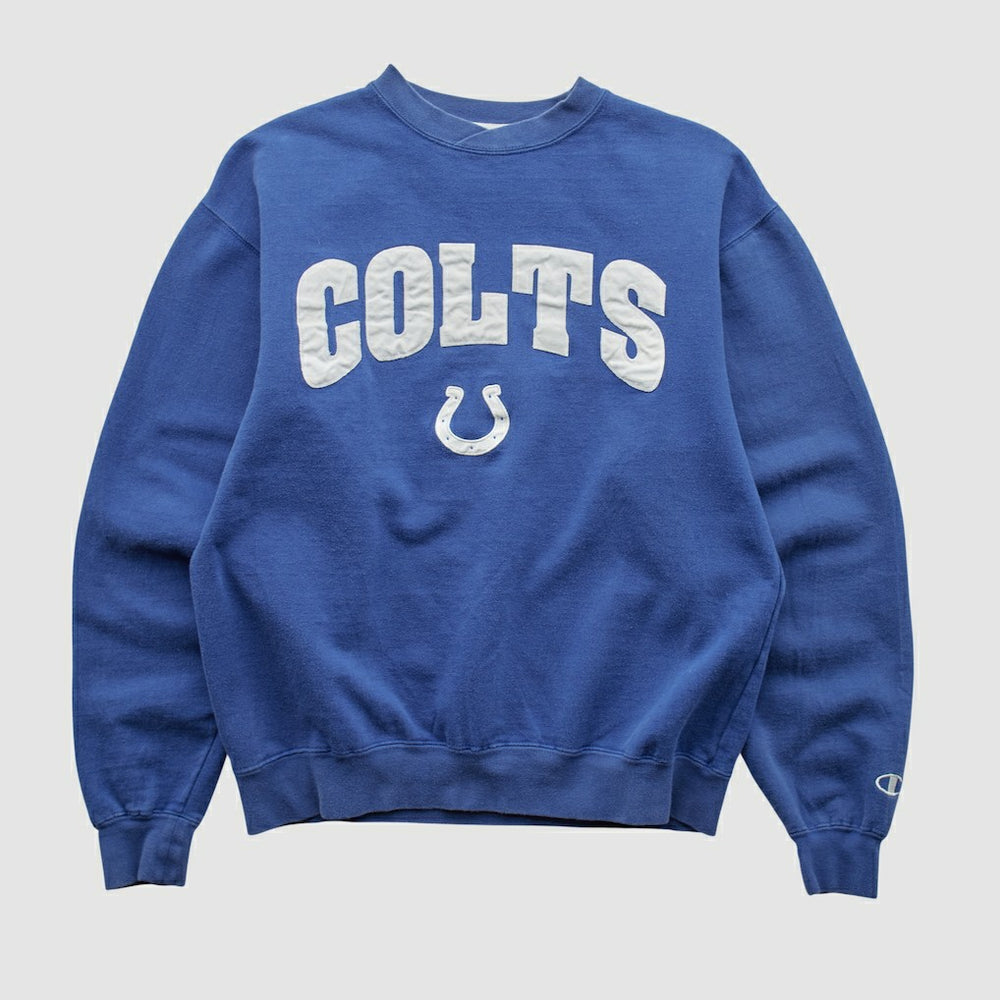 Indianapolis Colts Champion 2000s Pullover Sweatshirt - Blue Vintage - Fanatics