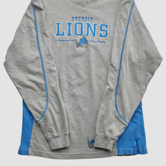Detroit Lions NFL 2000s Long Sleeve T-shirt - Heather Gray Vintage - Fanatics