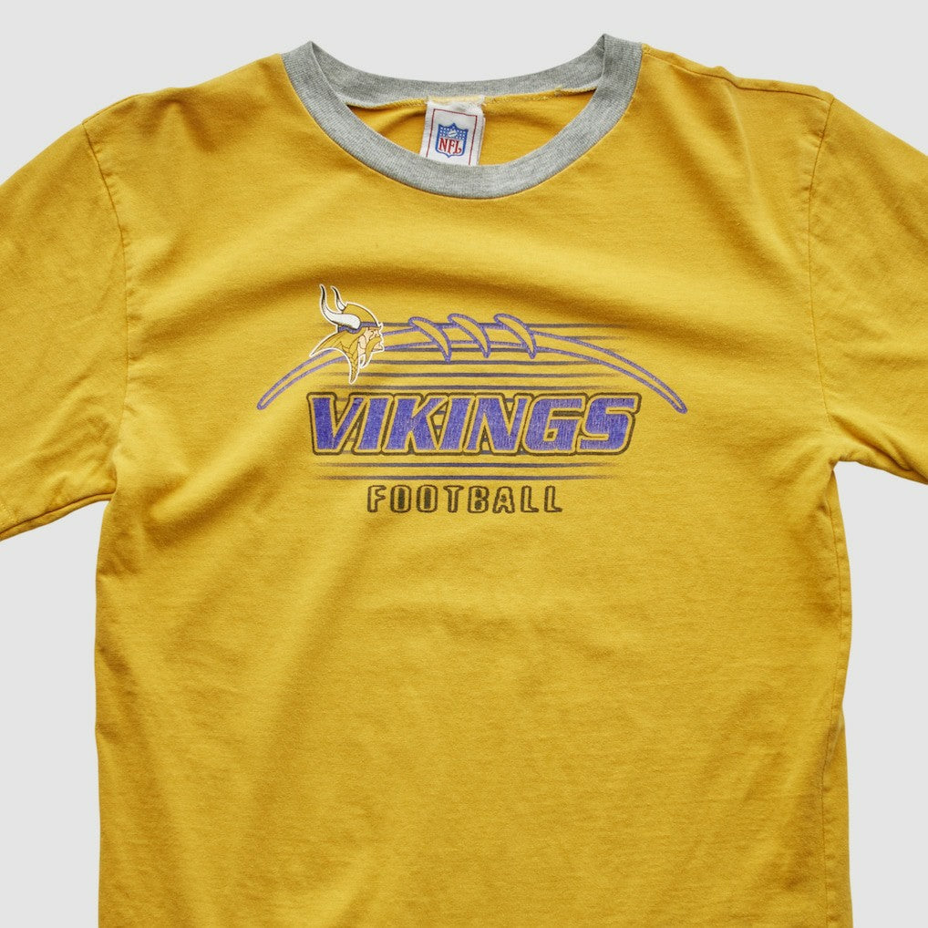 Minnesota Vikings NFL 2000s Long Sleeve T-shirt - Yellow - Yth L Real Vintage - Fanatics